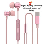 Universal HiFi USB-C Wired Earbuds with Digital Chip and 1.2M Cable