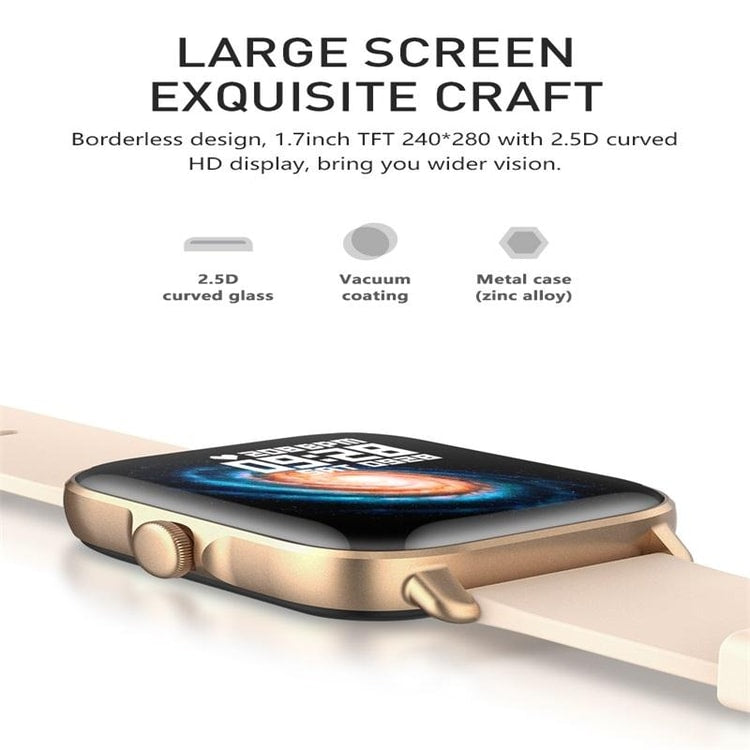 Bluetooth Smart Watch 1.7 Inch HD Fitness Tracker Watch with IP67 Waterproof