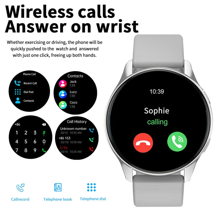 Smart Bluetooth Calling Smart Watch with Fitness Tracker & Custom Watch Faces