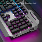 Silent Gaming Keyboard, All-Metal Panel, Wired Backlit USB, Esports Office Game Windows Laptop PC
