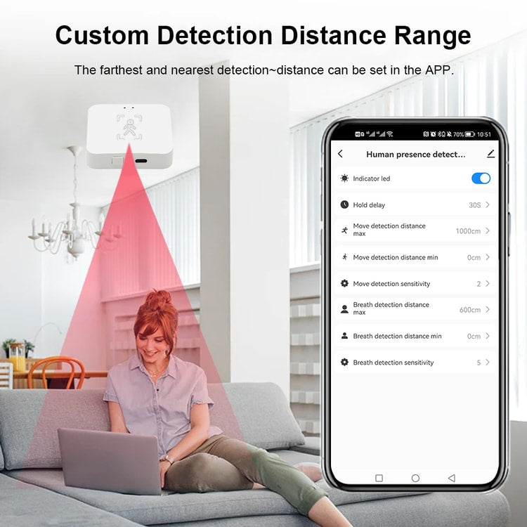 Smart Home Motion Sensor with Luminance and Distance Detection