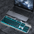 Silent Gaming Keyboard, All-Metal Panel, Wired Backlit USB, Esports Office Game Windows Laptop PC